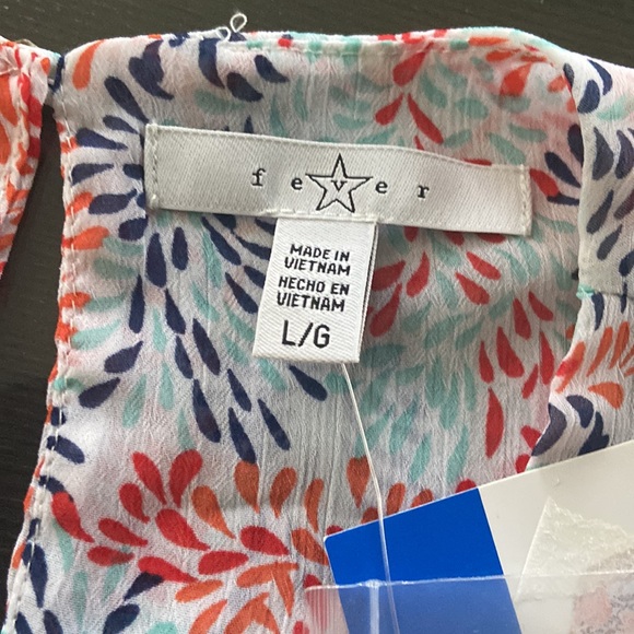 LAYERED SLEEVELESS  PRINTED BLOUSE TUNIC - Picture 8 of 12